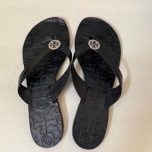 Black Tory Burch Flip Flops